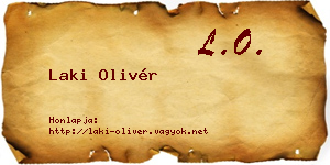 Laki Olivér névjegykártya