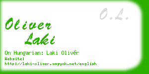 oliver laki business card